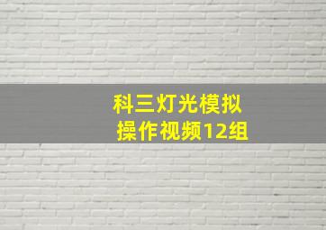 科三灯光模拟操作视频12组