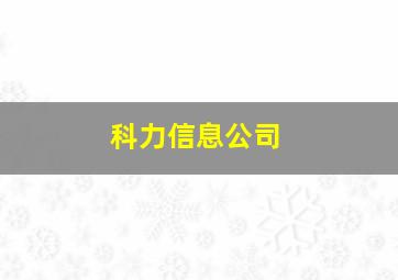 科力信息公司