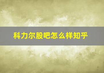 科力尔股吧怎么样知乎