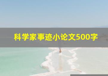 科学家事迹小论文500字