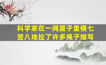 科学家在一间屋子里横七竖八地拉了许多绳子缩写