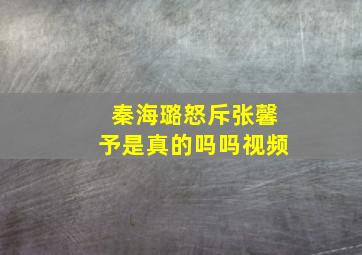 秦海璐怒斥张馨予是真的吗吗视频