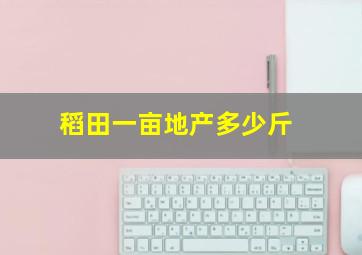 稻田一亩地产多少斤