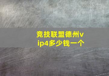 竞技联盟德州vip4多少钱一个