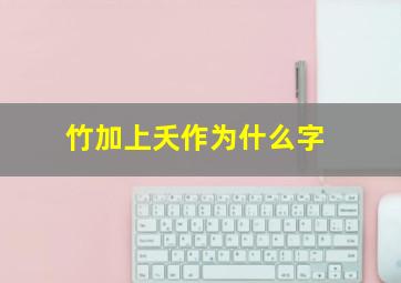 竹加上夭作为什么字