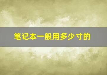 笔记本一般用多少寸的