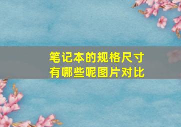 笔记本的规格尺寸有哪些呢图片对比