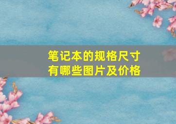 笔记本的规格尺寸有哪些图片及价格