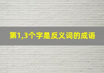 第1,3个字是反义词的成语