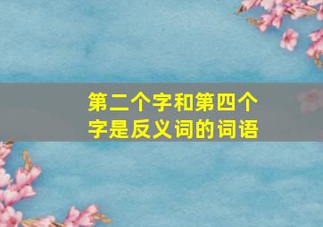 第二个字和第四个字是反义词的词语