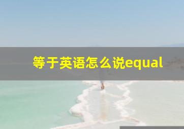 等于英语怎么说equal