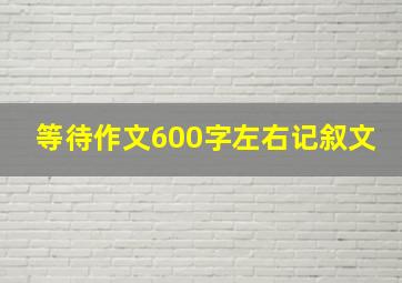 等待作文600字左右记叙文