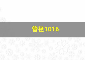 管径1016