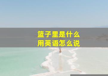 篮子里是什么用英语怎么说