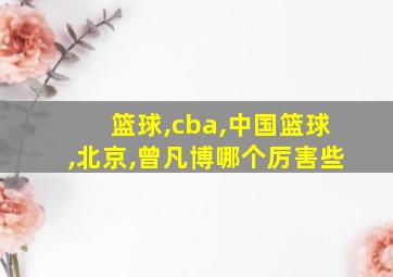 篮球,cba,中国篮球,北京,曾凡博哪个厉害些