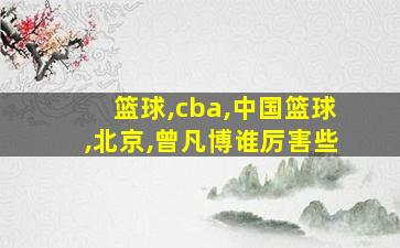 篮球,cba,中国篮球,北京,曾凡博谁厉害些