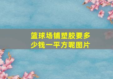 篮球场铺塑胶要多少钱一平方呢图片