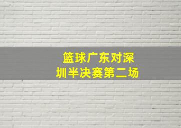 篮球广东对深圳半决赛第二场