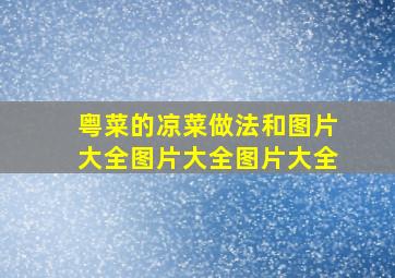 粤菜的凉菜做法和图片大全图片大全图片大全