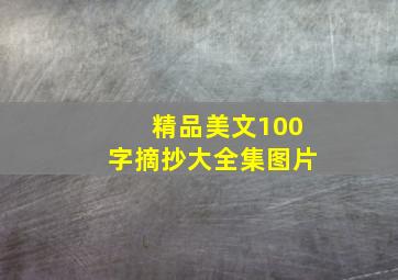 精品美文100字摘抄大全集图片