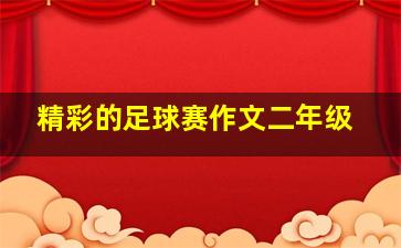 精彩的足球赛作文二年级