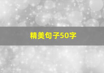 精美句子50字