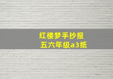 红楼梦手抄报五六年级a3纸