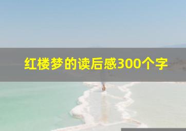 红楼梦的读后感300个字