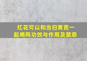 红花可以和当归黄芪一起喝吗功效与作用及禁忌