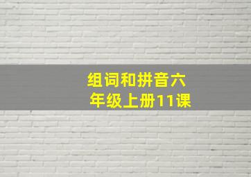 组词和拼音六年级上册11课