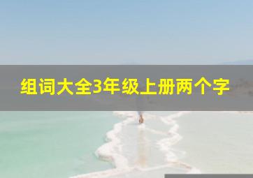 组词大全3年级上册两个字