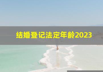 结婚登记法定年龄2023