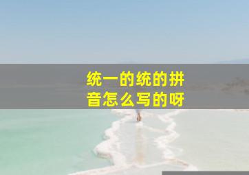 统一的统的拼音怎么写的呀