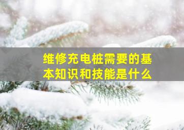 维修充电桩需要的基本知识和技能是什么