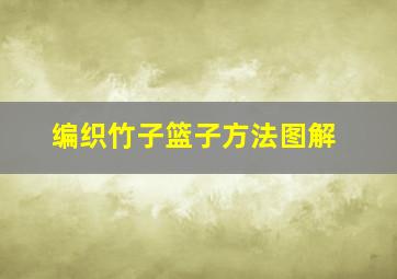 编织竹子篮子方法图解