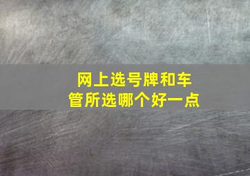 网上选号牌和车管所选哪个好一点