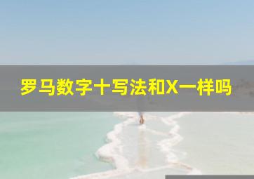 罗马数字十写法和X一样吗