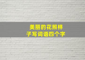 美丽的花照样子写词语四个字