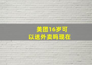 美团16岁可以送外卖吗现在