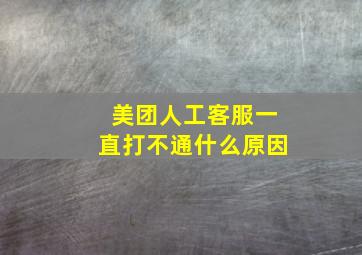 美团人工客服一直打不通什么原因