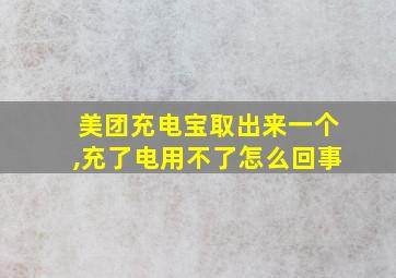 美团充电宝取出来一个,充了电用不了怎么回事