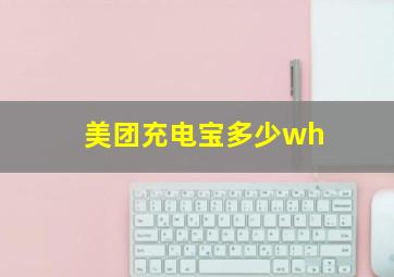 美团充电宝多少wh