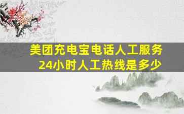 美团充电宝电话人工服务24小时人工热线是多少