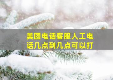 美团电话客服人工电话几点到几点可以打