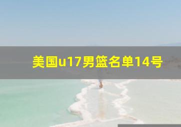 美国u17男篮名单14号