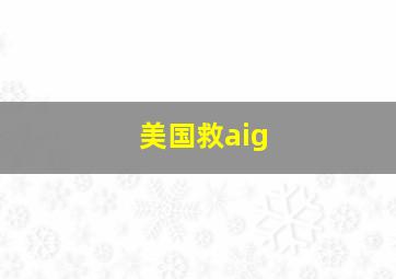 美国救aig