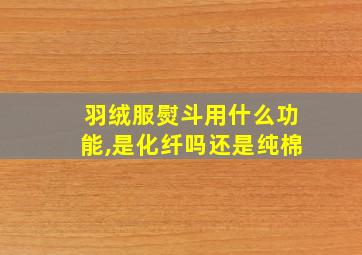 羽绒服熨斗用什么功能,是化纤吗还是纯棉