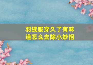 羽绒服穿久了有味道怎么去除小妙招