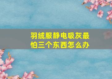 羽绒服静电吸灰最怕三个东西怎么办