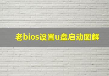 老bios设置u盘启动图解